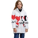 I love billy Kid s Hooded Longline Puffer Jacket View1