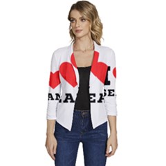 I Love Sean Women s Casual 3/4 Sleeve Spring Jacket by ilovewhateva