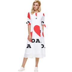 I Love Adam  Bow Sleeve Chiffon Midi Dress by ilovewhateva