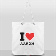 I Love Aaron Full Print Rope Handle Tote (large) by ilovewhateva