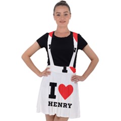 I Love Henry Velvet Suspender Skater Skirt by ilovewhateva
