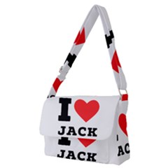 I Love Jack Full Print Messenger Bag (m) by ilovewhateva