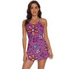 Flowers Petals Leaves Foliage 2-in-1 Flare Activity Dress by Ravend