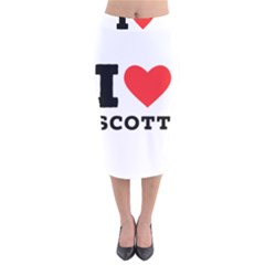 I Love Scott Velvet Midi Pencil Skirt by ilovewhateva