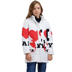 I Love Ryan Kid s Hooded Longline Puffer Jacket by ilovewhateva
