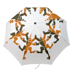 Lions Animals Wild Cats Folding Umbrellas by Semog4