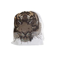 Tiger Comic Cartoon Animal Drawstring Pouch (large) by Semog4