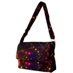 Abstract Light Star Design Laser Light Emitting Diode Full Print Messenger Bag (l) by Semog4