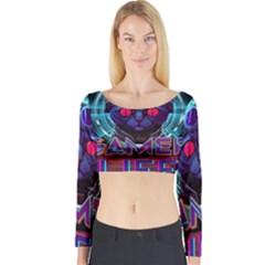 Gamer Life Long Sleeve Crop Top by minxprints
