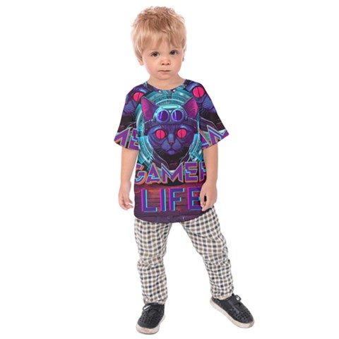 Gamer Life Kids  Raglan Tee by minxprints