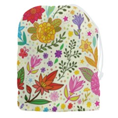 Colorful Flowers Pattern Abstract Patterns Floral Patterns Drawstring Pouch (3xl) by Semog4