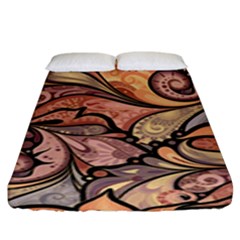 Colorful Paisley Background Artwork Paisley Patterns Fitted Sheet (king Size) by Semog4