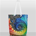 Colorful Digital Art Fractal Design Full Print Rope Handle Tote (Small) View2