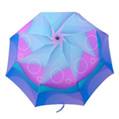 Colorful Blue Purple Wave Folding Umbrellas by Semog4
