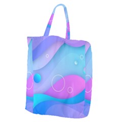 Colorful Blue Purple Wave Giant Grocery Tote by Semog4