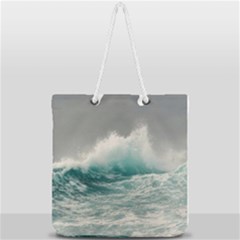 Big Storm Wave Full Print Rope Handle Tote (large) by Semog4