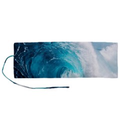 Tsunami Big Blue Wave Ocean Waves Water Roll Up Canvas Pencil Holder (m) by Semog4