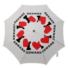 I Love Edward Hook Handle Umbrellas (medium) by ilovewhateva