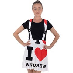 I Love Andrew Velvet Suspender Skater Skirt by ilovewhateva