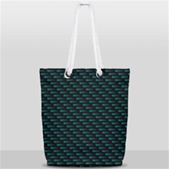 Lines Pattern Texture Stripes Particles Modern Full Print Rope Handle Tote (small) by Jancukart