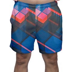 Minimalist Abstract Shaping  Abstract Digital Art Men s Shorts by Jancukart