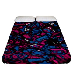 Grafitti Graffiti Abstract Artwork Digital Fitted Sheet (king Size) by Semog4