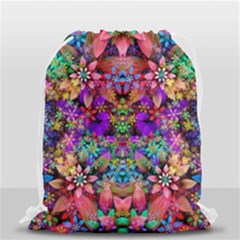 Flower Patterns Abstract Pattern Digital Art Drawstring Bag (small) by Semog4