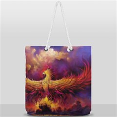 Phoenix Bird Full Print Rope Handle Tote (large) by Semog4