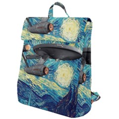 Star Trek Starship The Starry Night Van Gogh Flap Top Backpack by Semog4