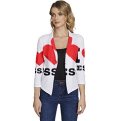 I Love Jesse Women s Casual 3/4 Sleeve Spring Jacket by ilovewhateva