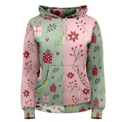 Flat Christmas Pattern Collection Women s Pullover Hoodie by Semog4