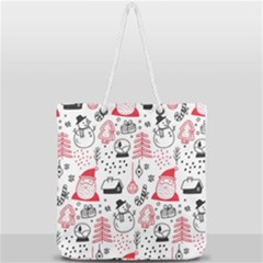 Christmas Themed Seamless Pattern Full Print Rope Handle Tote (large) by Semog4