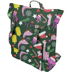 Colorful Funny Christmas Pattern Buckle Up Backpack by Semog4