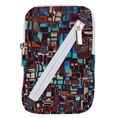 Stained Glass Mosaic Abstract Belt Pouch Bag (large) by Semog4