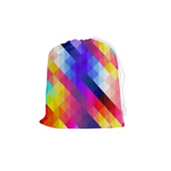 Abstract Background Colorful Pattern Drawstring Pouch (medium) by Semog4