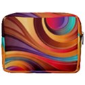 Abstract Colorful Background Wavy Make Up Pouch (Large) View2
