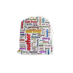 Writing Author Motivation Words Drawstring Pouch (medium) by Semog4