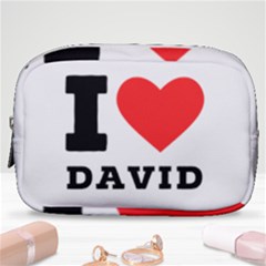 I Love David Make Up Pouch (small) by ilovewhateva