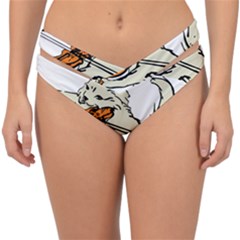 Cat Playing The Violin Art Double Strap Halter Bikini Bottoms by oldshool
