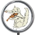 Cat Playing The Violin Art Mini Round Pill Box View1