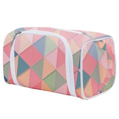 Background Geometric Triangle Toiletries Pouch by Semog4