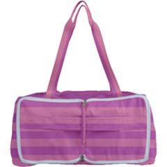 Pink Stripes Striped Design Pattern Multi Function Bag by Semog4