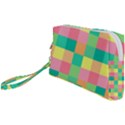 Checkerboard-pastel-squares- Wristlet Pouch Bag (Small) View1