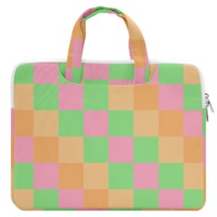 Checkerboard-pastel-squares Macbook Pro 13  Double Pocket Laptop Bag by Semog4