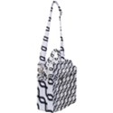 Diagonal-stripe-pattern Crossbody Day Bag View2