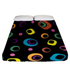 Abstract-background-retro-60s-70s Fitted Sheet (california King Size) by Semog4