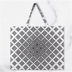 Background-pattern-halftone-- Zipper Large Tote Bag by Semog4