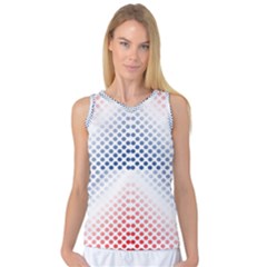 Dots-pointillism-abstract-chevron Women s Basketball Tank Top by Semog4