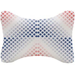 Dots-pointillism-abstract-chevron Seat Head Rest Cushion by Semog4