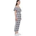 Ellipse-pattern-ellipse-dot-pattern Off Shoulder Ruffle Top Jumpsuit View3